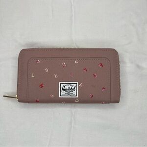Herschel Wallet Pink Canvas Zip Around